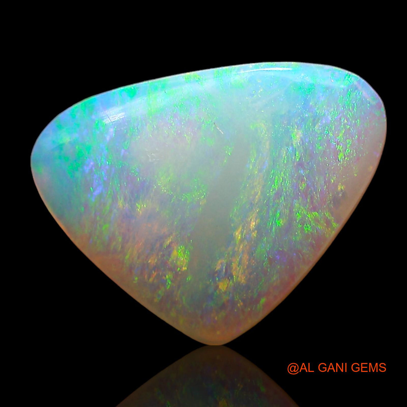 Natural Untreated Fire Opal Loose Gemstone Trillion Cabochon From Australia 2.00 Cts 11x10x2 mm AD-535