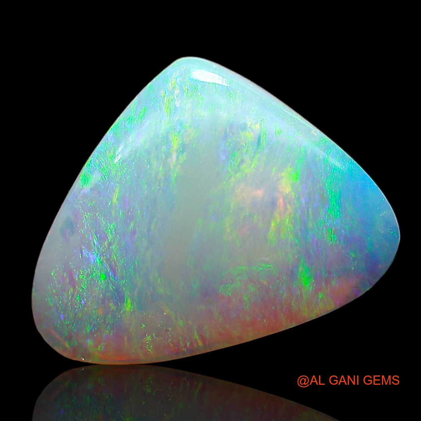 Natural Untreated Fire Opal Loose Gemstone Trillion Cabochon From Australia 2.00 Cts 11x10x2 mm AD-535