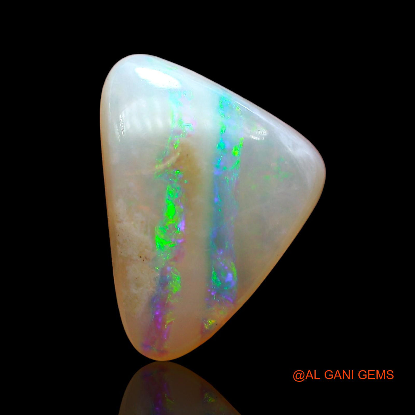 3.00 Cts Natural Australian Fire Opal Trillion Cabochon Loose Gemstone For Jewelry 13x9x4 mm AD-536