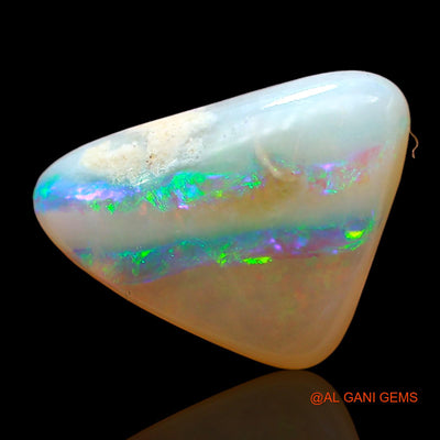 3.00 Cts Natural Australian Fire Opal Trillion Cabochon Loose Gemstone For Jewelry 13x9x4 mm AD-536