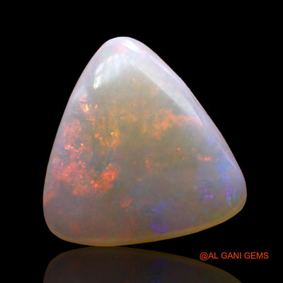 Natural Fire Opal Gemstone 2.00 Cts Loose Trillion Cabochon From Australia 11x11x2 mm AD-538