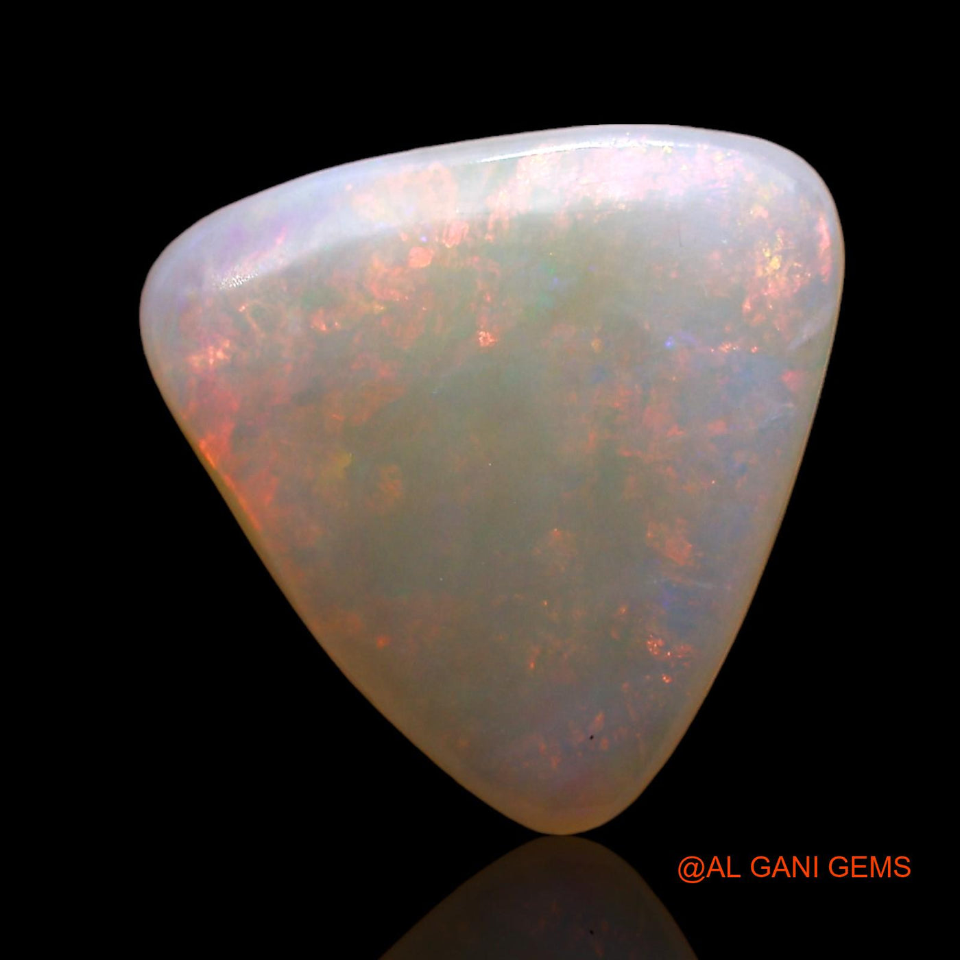 Natural Fire Opal Gemstone 2.00 Cts Loose Trillion Cabochon From Australia 11x11x2 mm AD-538