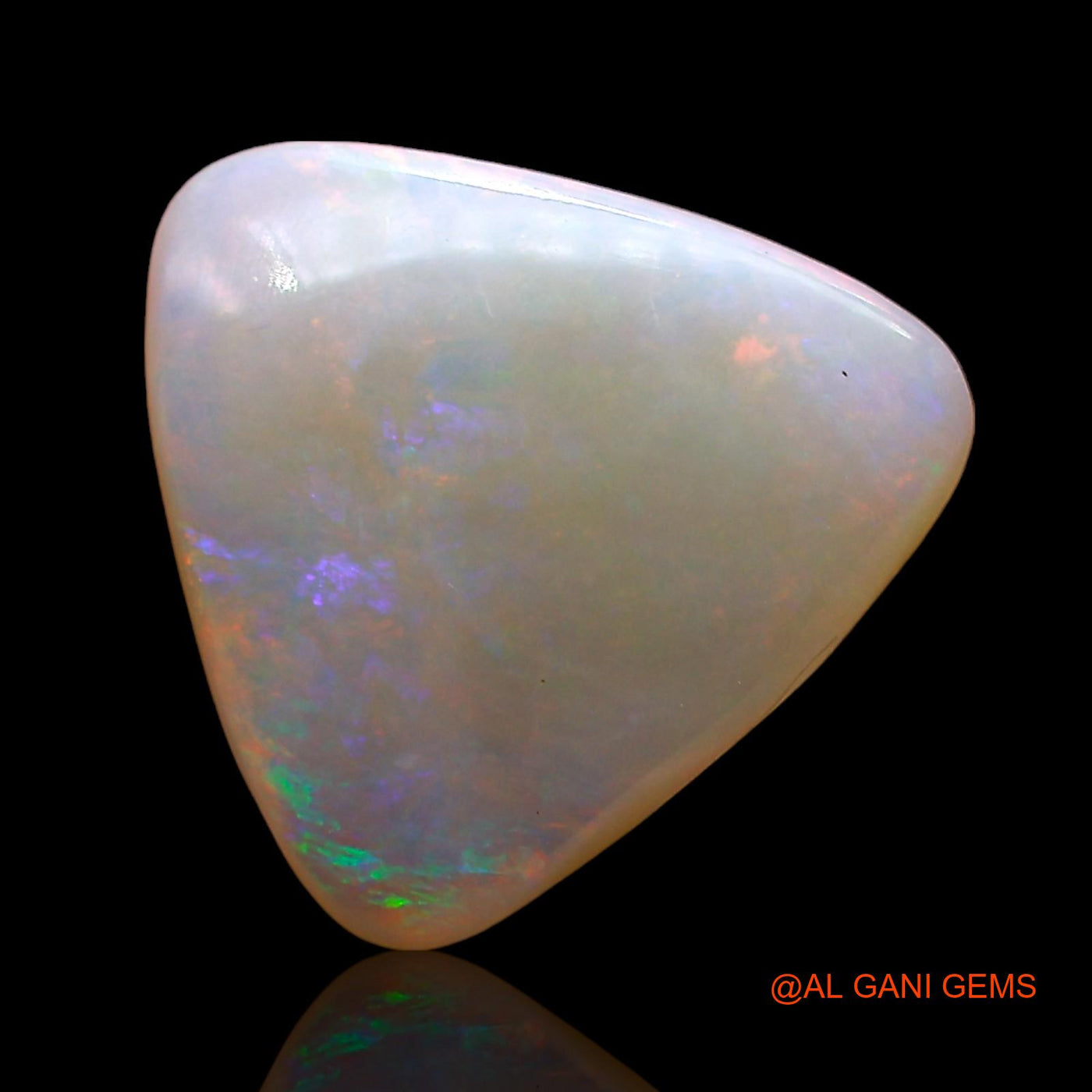 Natural Fire Opal Gemstone 2.00 Cts Loose Trillion Cabochon From Australia 11x11x2 mm AD-538
