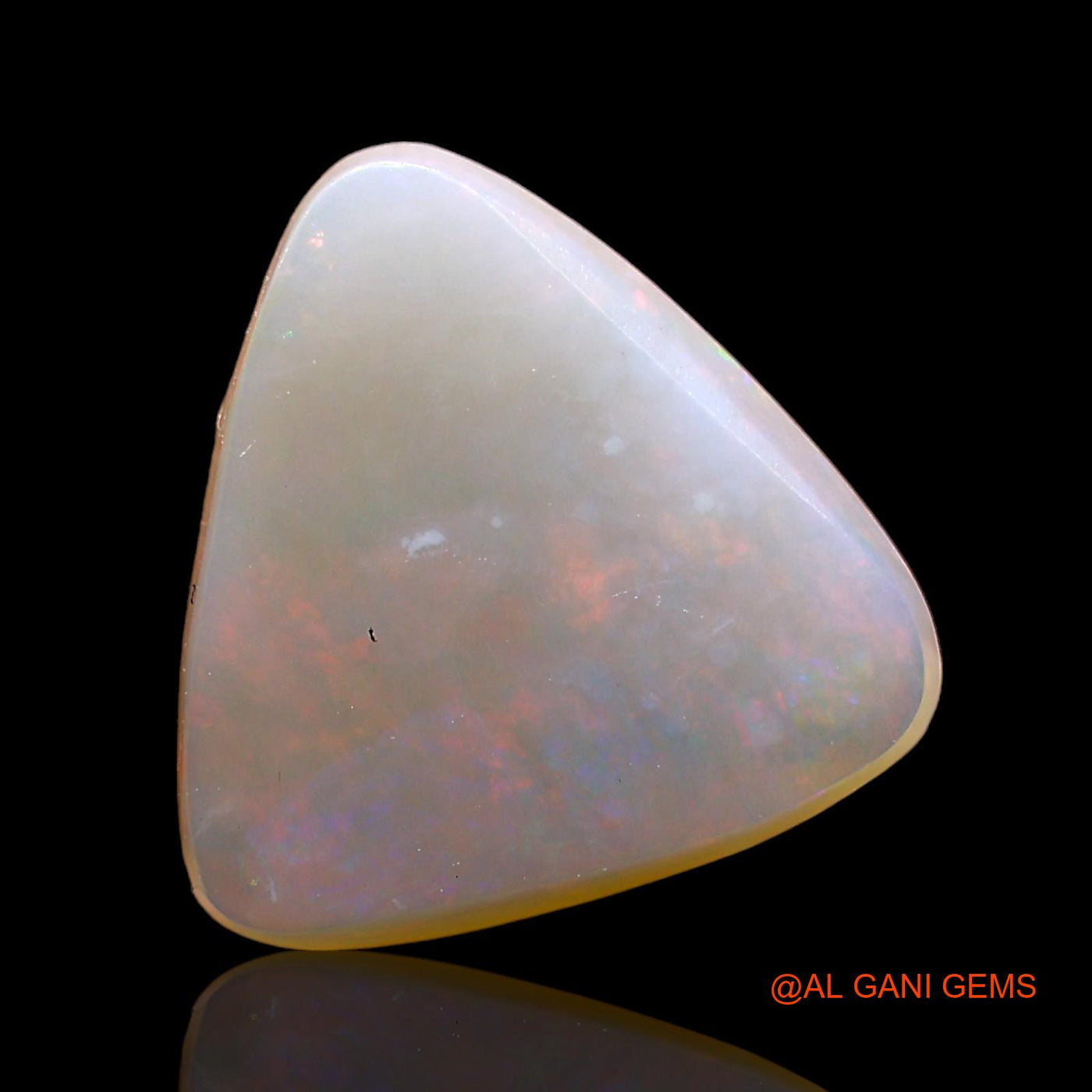 Natural Fire Opal Gemstone 2.00 Cts Loose Trillion Cabochon From Australia 11x11x2 mm AD-538