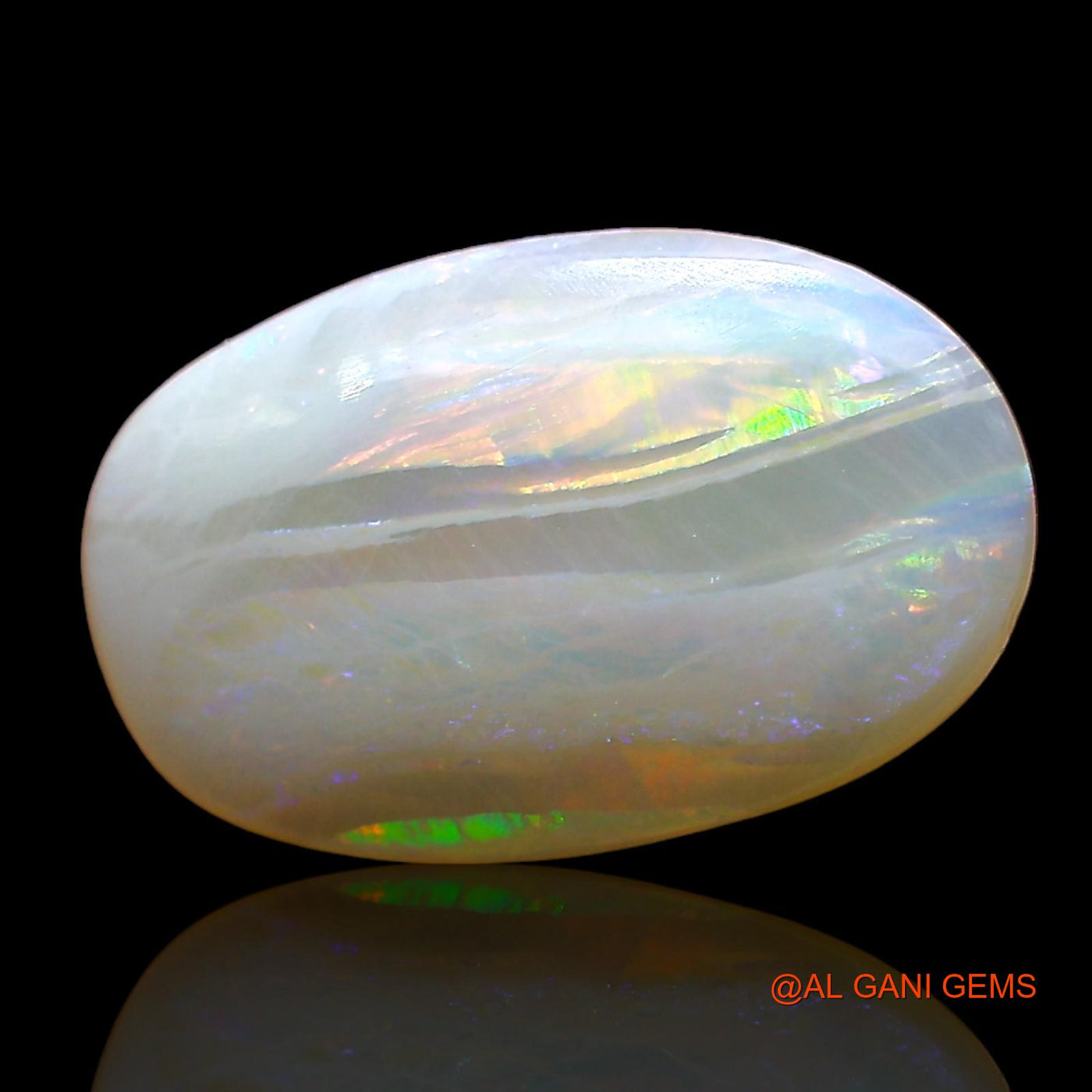 2.00 Cts Unheated Australian Fire Opal Loose Gemstone Oval Cabochon Natural 14x9x2 mm AD-539