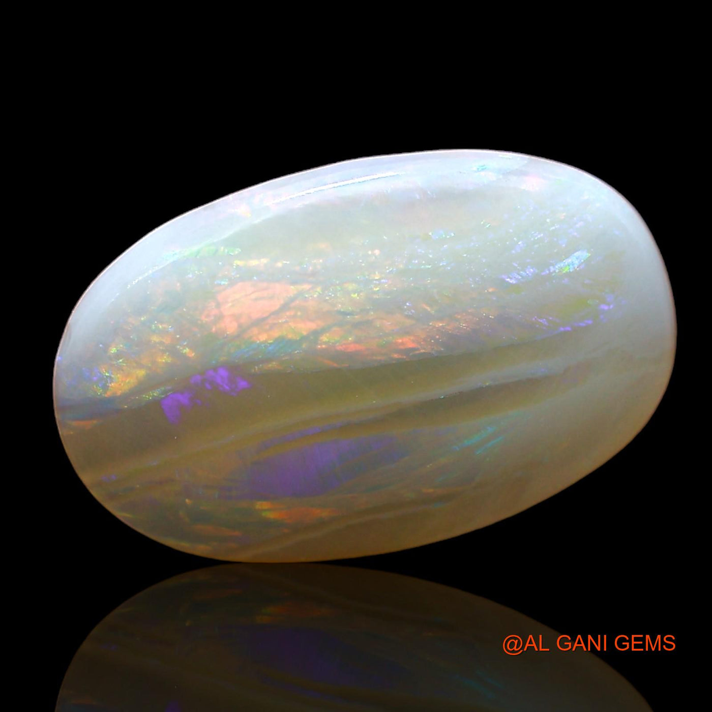 2.00 Cts Unheated Australian Fire Opal Loose Gemstone Oval Cabochon Natural 14x9x2 mm AD-539
