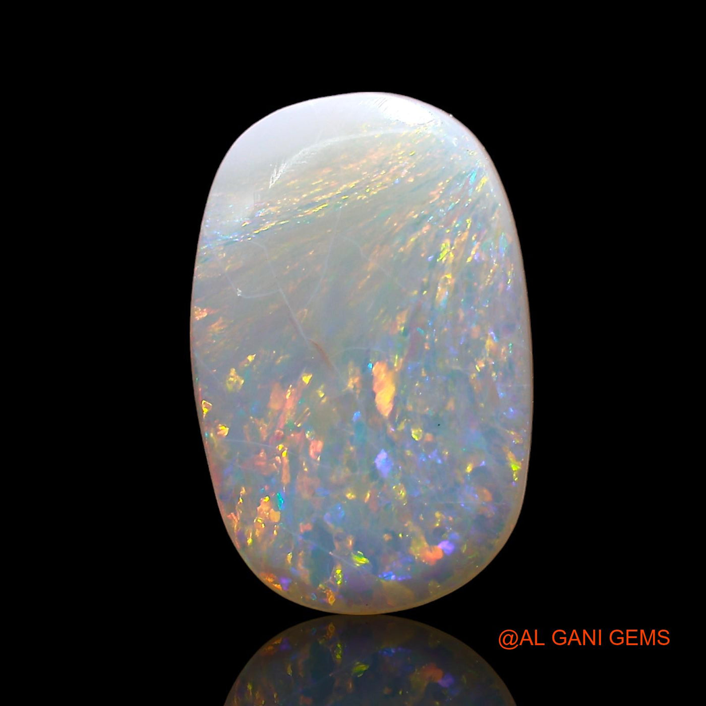 Natural Untreated Fire Opal Loose Gemstone Oval Cabochon From Australia 2.00 Cts 13x8x3 mm AD-540