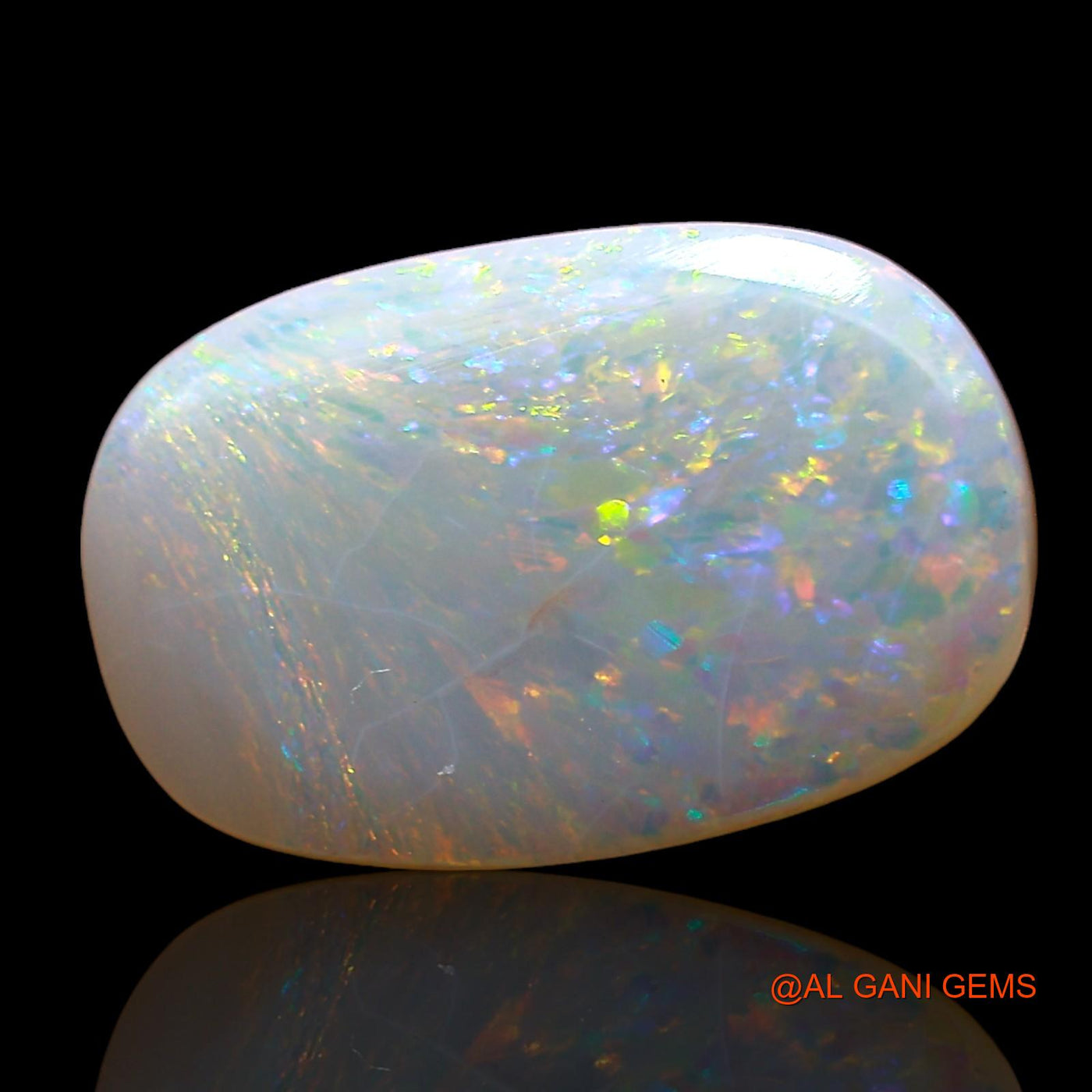 Natural Untreated Fire Opal Loose Gemstone Oval Cabochon From Australia 2.00 Cts 13x8x3 mm AD-540