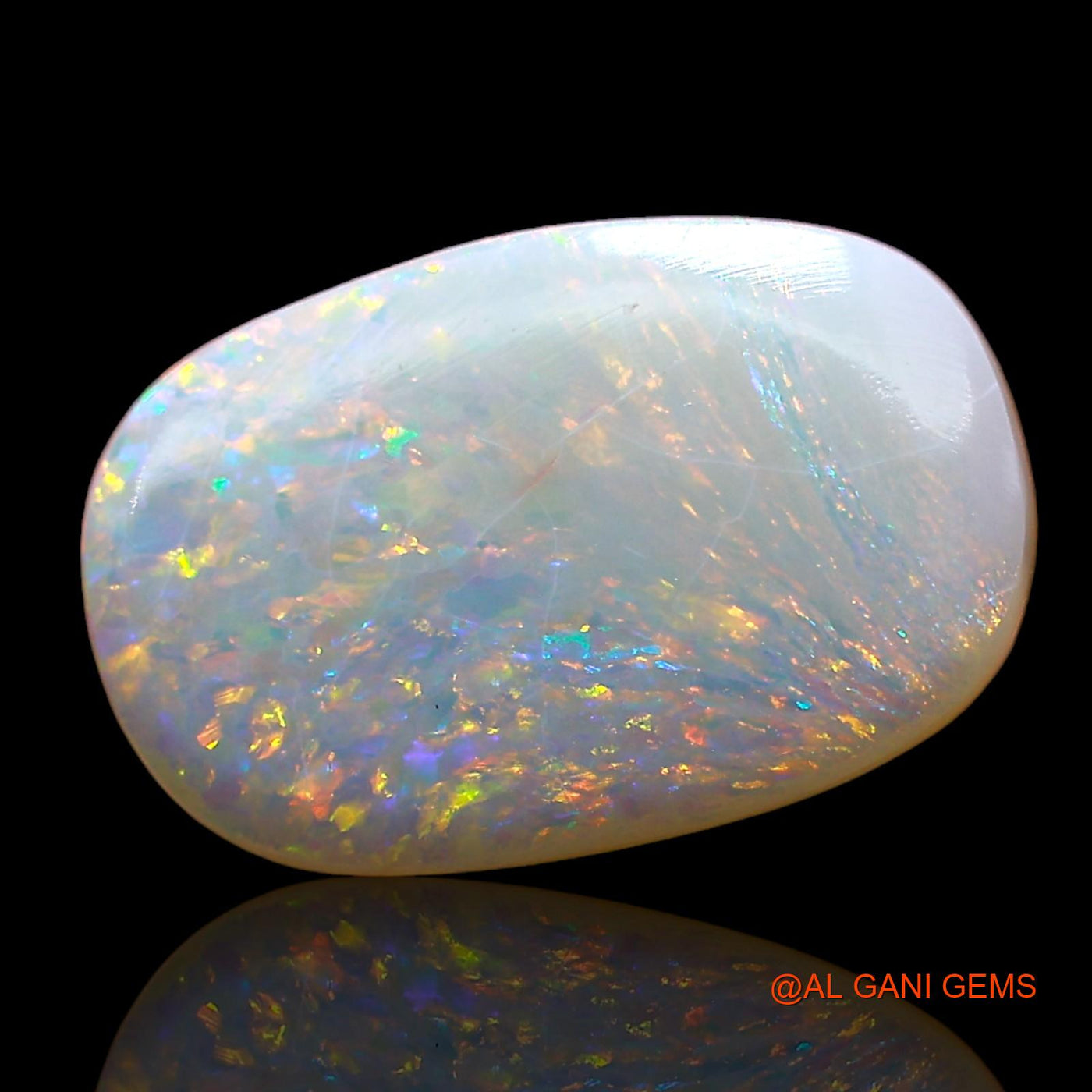 Natural Untreated Fire Opal Loose Gemstone Oval Cabochon From Australia 2.00 Cts 13x8x3 mm AD-540