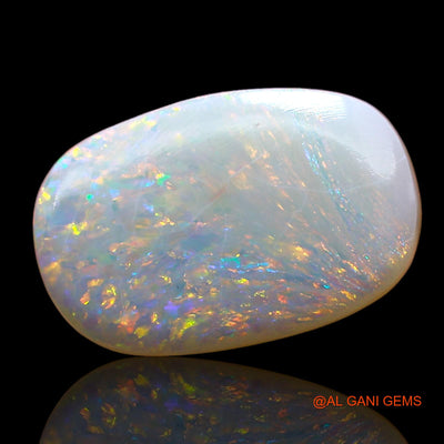 Natural Untreated Fire Opal Loose Gemstone Oval Cabochon From Australia 2.00 Cts 13x8x3 mm AD-540
