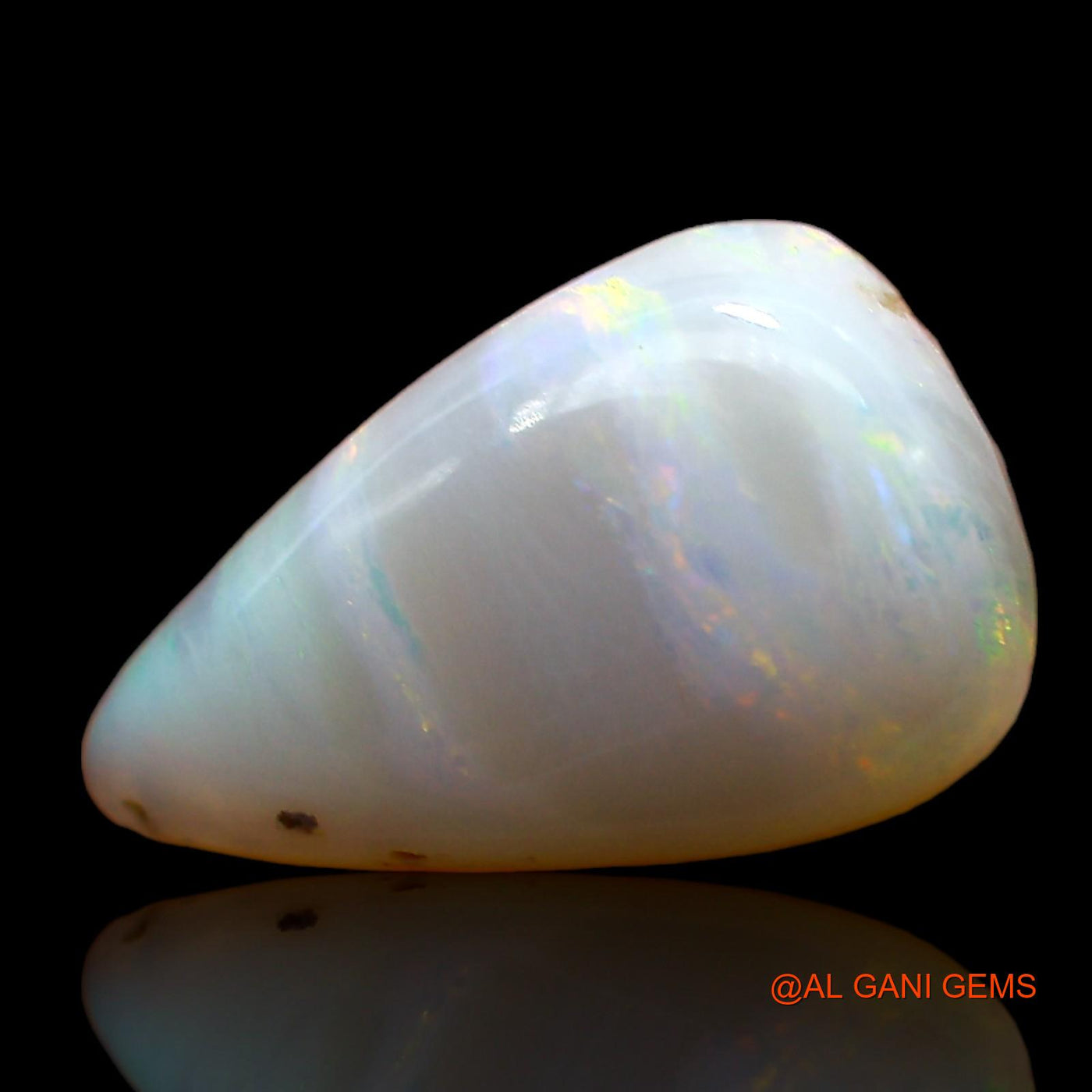 3.00 Cts Natural Australian Fire Opal Loose Gemstone Pear Cabochon 14x9x5 mm AD-542