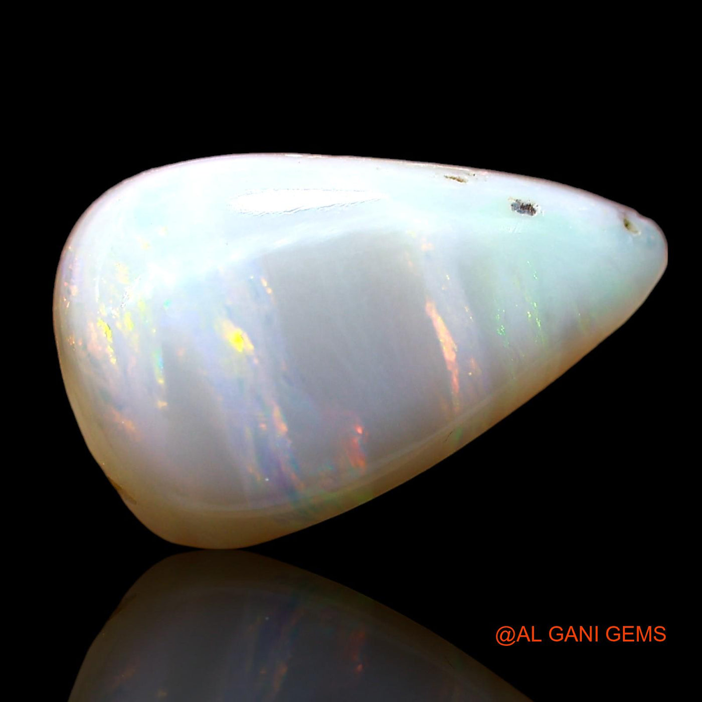 3.00 Cts Natural Australian Fire Opal Loose Gemstone Pear Cabochon 14x9x5 mm AD-542