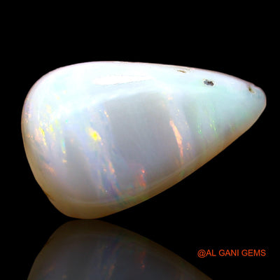 3.00 Cts Natural Australian Fire Opal Loose Gemstone Pear Cabochon 14x9x5 mm AD-542