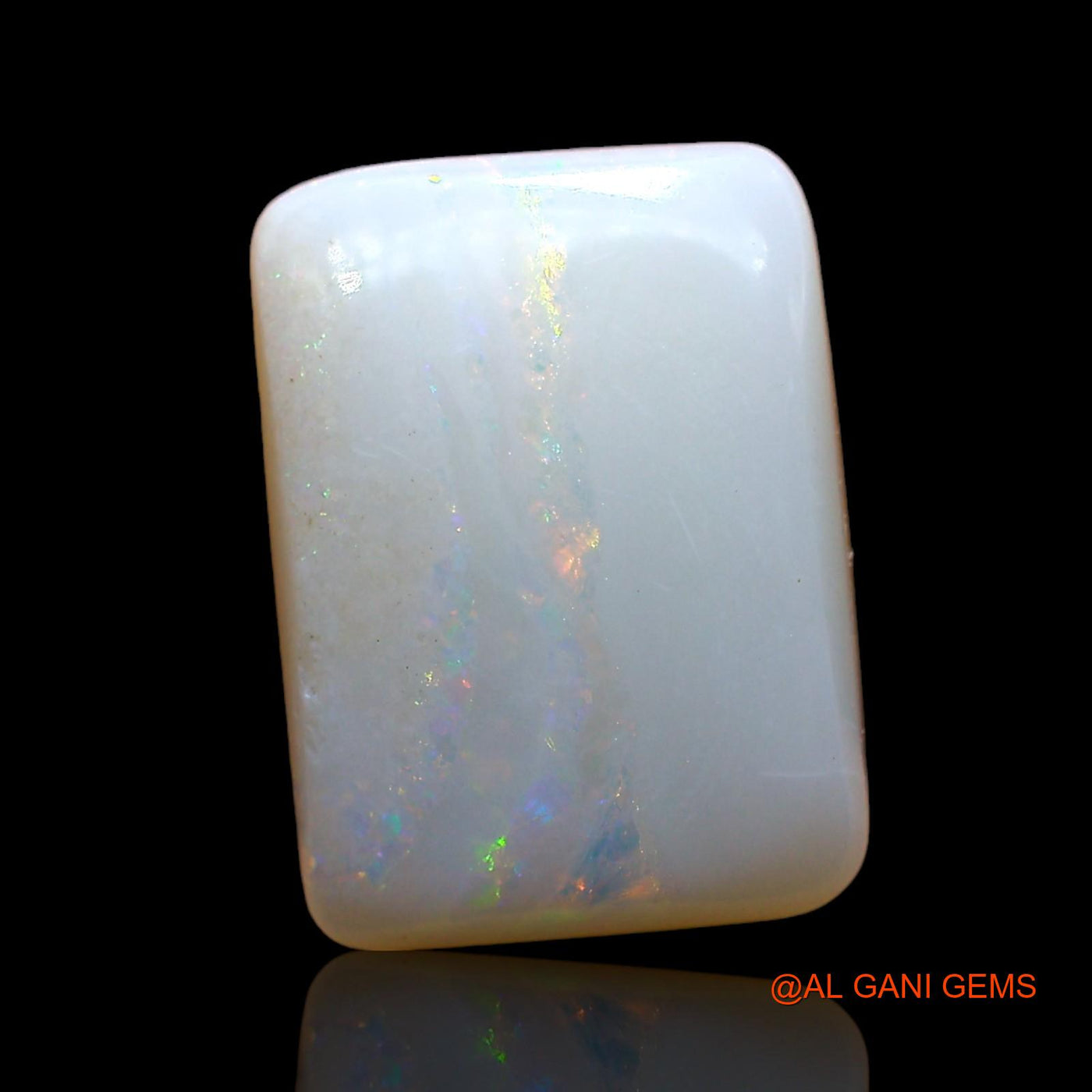 Natural Untreated Fire Opal Loose Gemstone Square Cabochon From Australia 3.00 Cts 12x9x3 mm AD-543