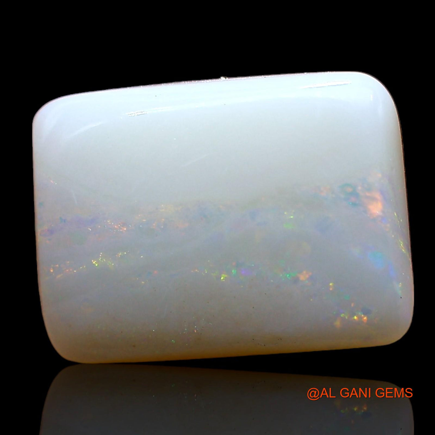 Natural Untreated Fire Opal Loose Gemstone Square Cabochon From Australia 3.00 Cts 12x9x3 mm AD-543
