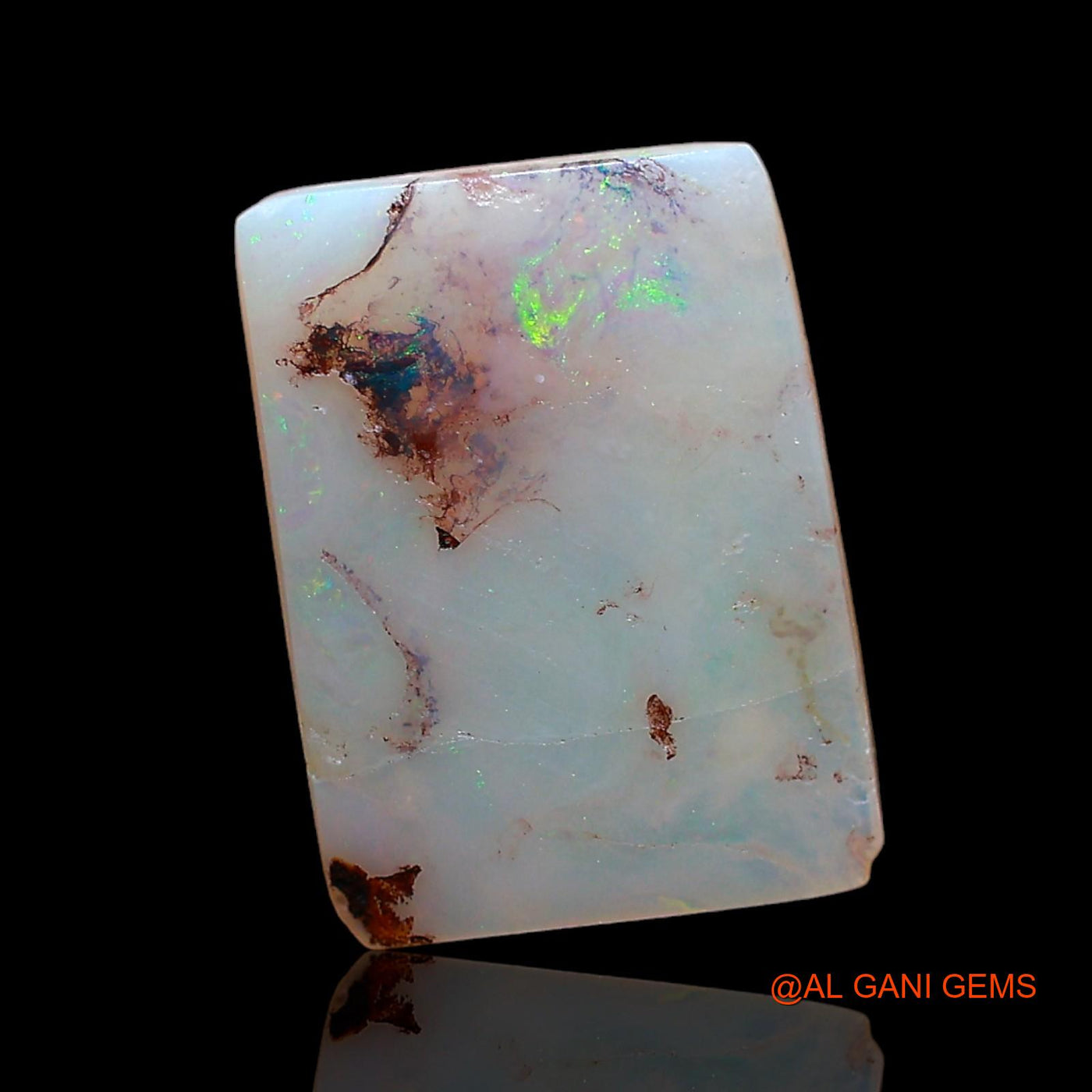 2.00 Cts Unheated Australian Fire Opal Loose Gemstone Square Cabochon Natural 12x9x3 mm AD-544