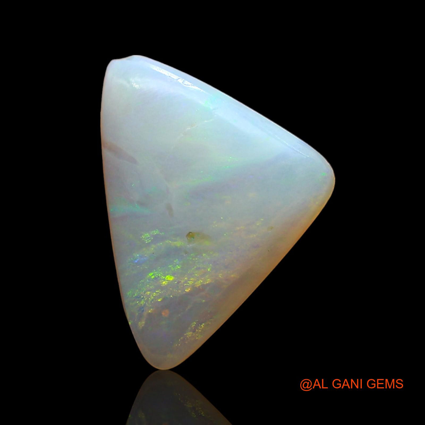 Natural Fire Opal Gemstone 2.00 Cts Loose Trillion Cabochon From Australia 12x10x2 mm AD-546
