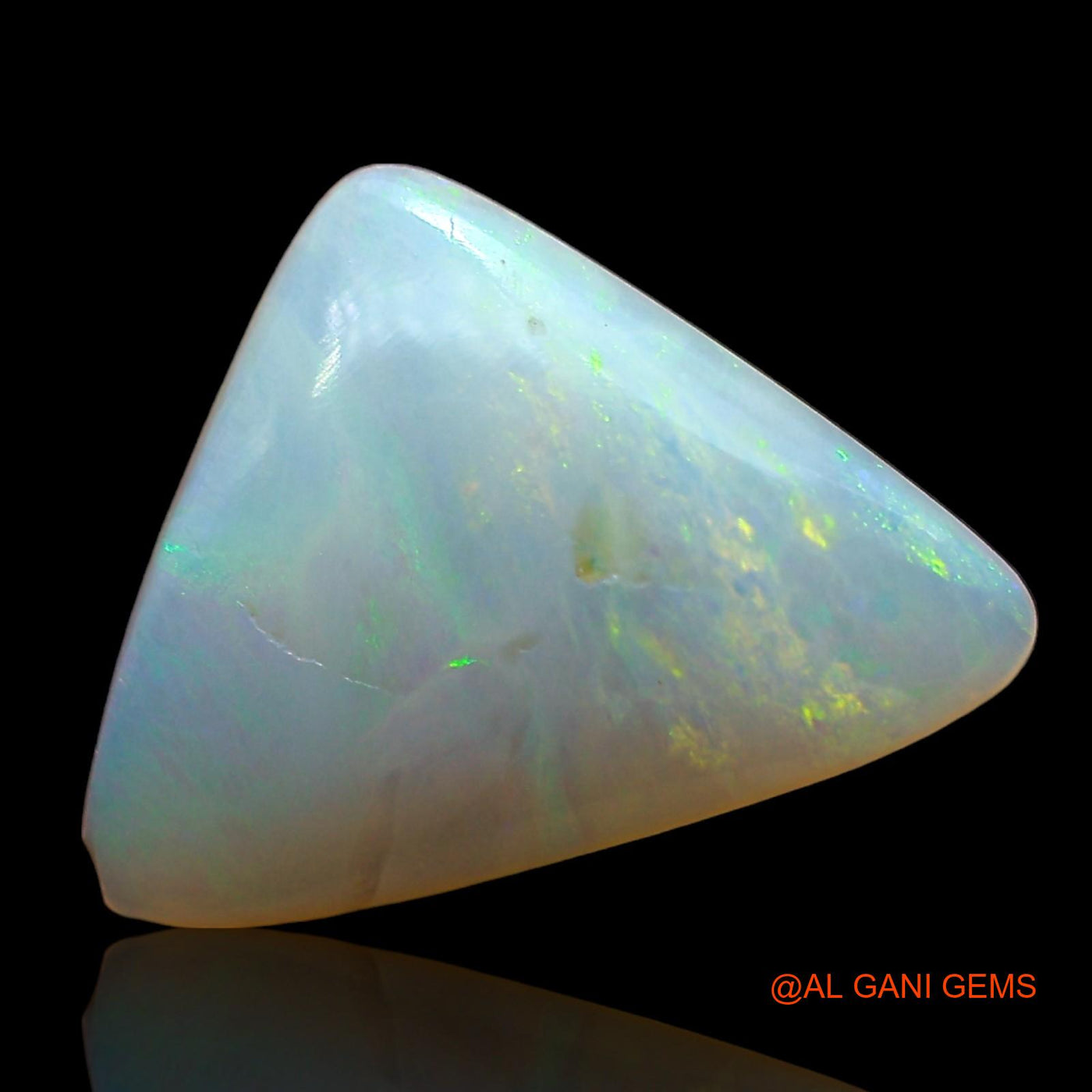 Natural Fire Opal Gemstone 2.00 Cts Loose Trillion Cabochon From Australia 12x10x2 mm AD-546