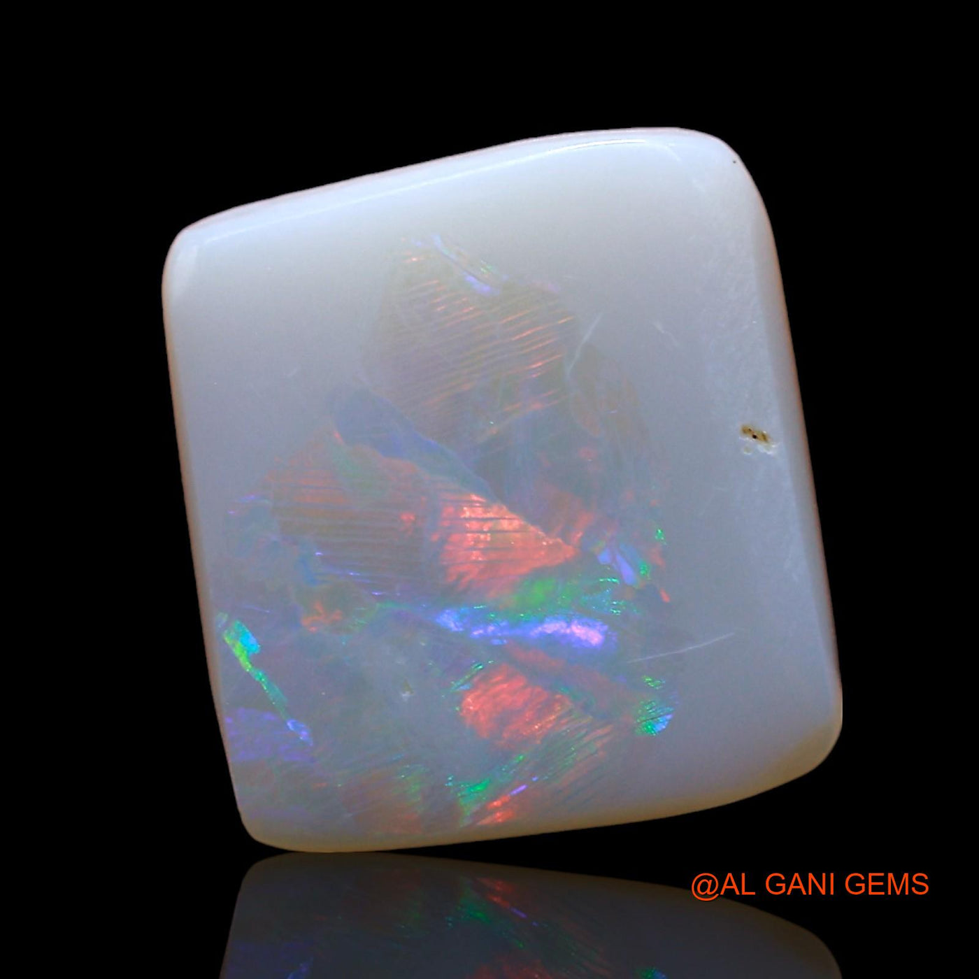 2.00 Cts Natural Australian Fire Opal Loose Gemstone Square Cabochon 11x10x2 mm AD-547