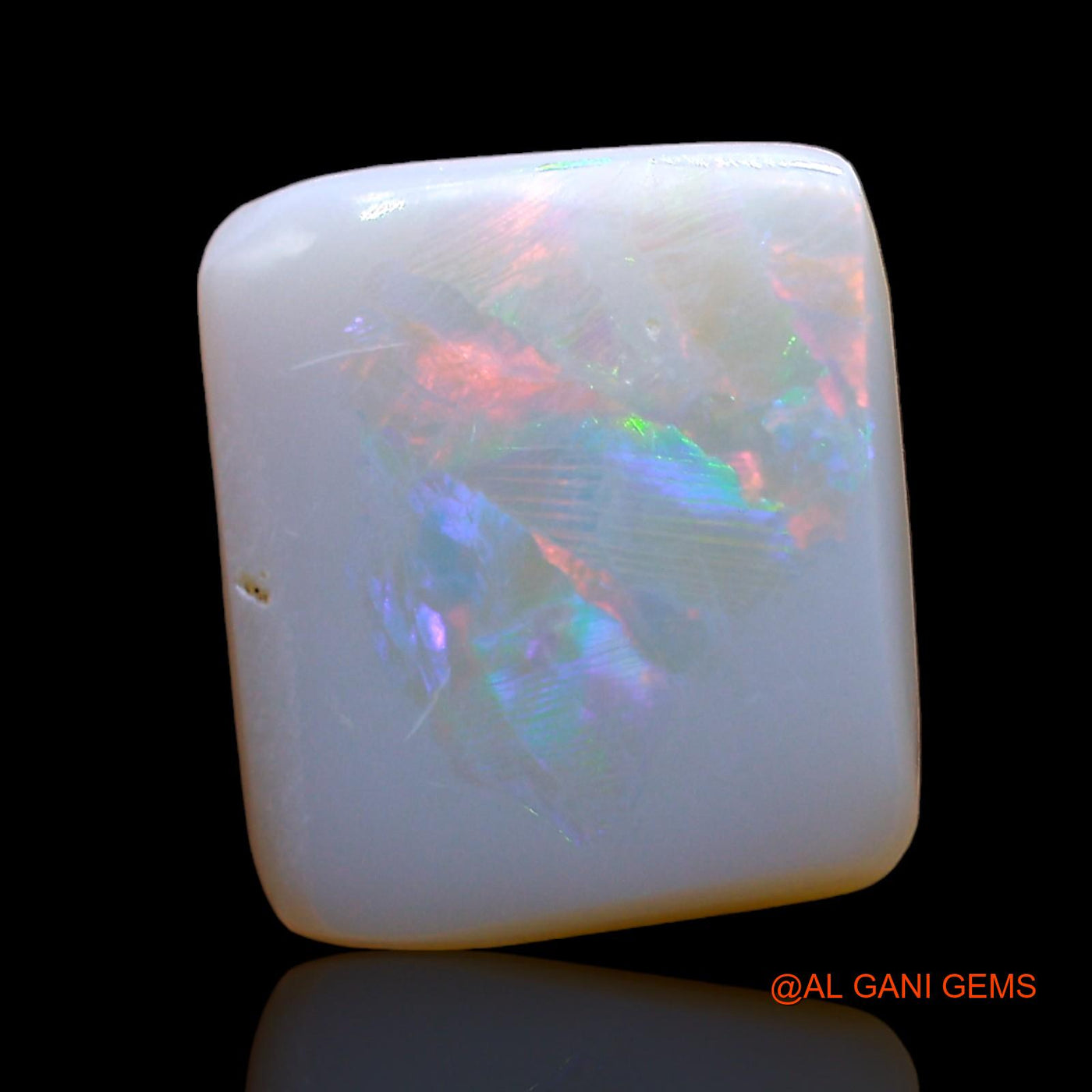 2.00 Cts Natural Australian Fire Opal Loose Gemstone Square Cabochon 11x10x2 mm AD-547