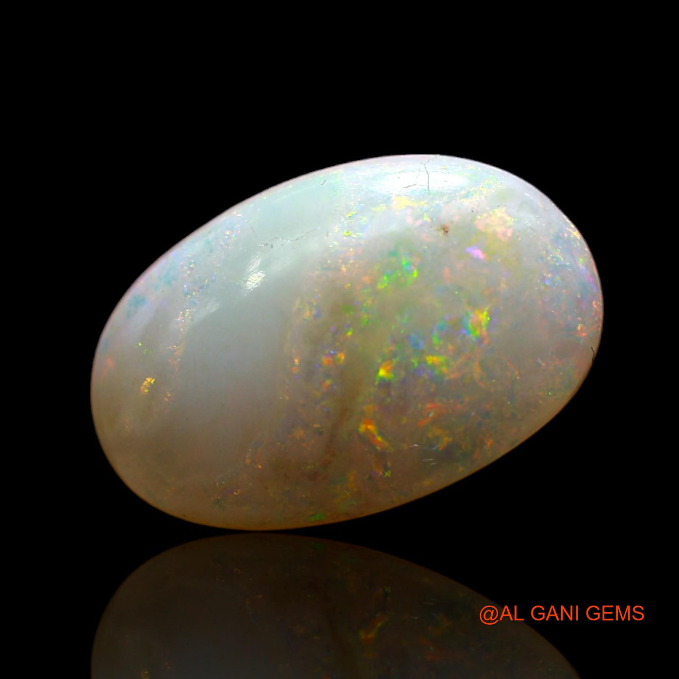 4.00 Cts Natural Australian Fire Opal Oval Cabochon Loose Gemstone For Jewelry 15x10x4 mm AD-54