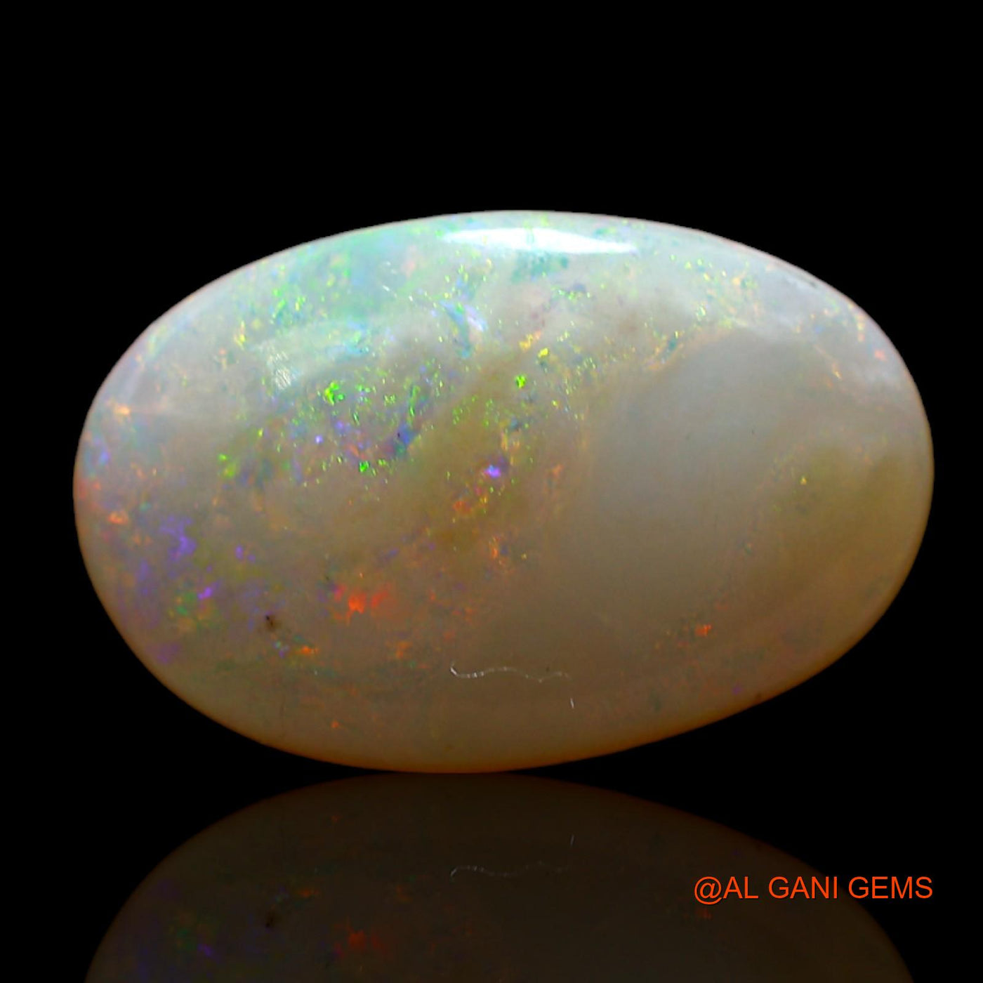 4.00 Cts Natural Australian Fire Opal Oval Cabochon Loose Gemstone For Jewelry 15x10x4 mm AD-54