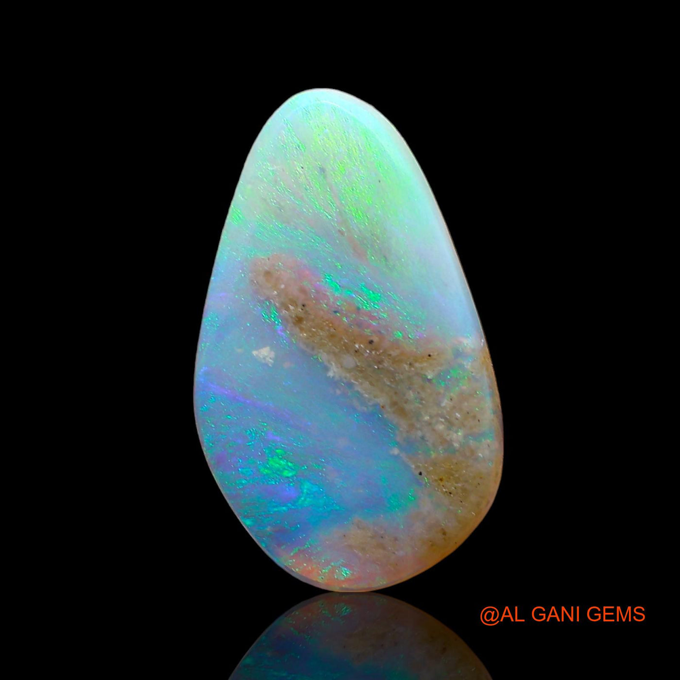 Natural Fire Opal Gemstone 2.00 Cts Loose Fancy Cabochon From Australia 14x9x2 mm AD-556