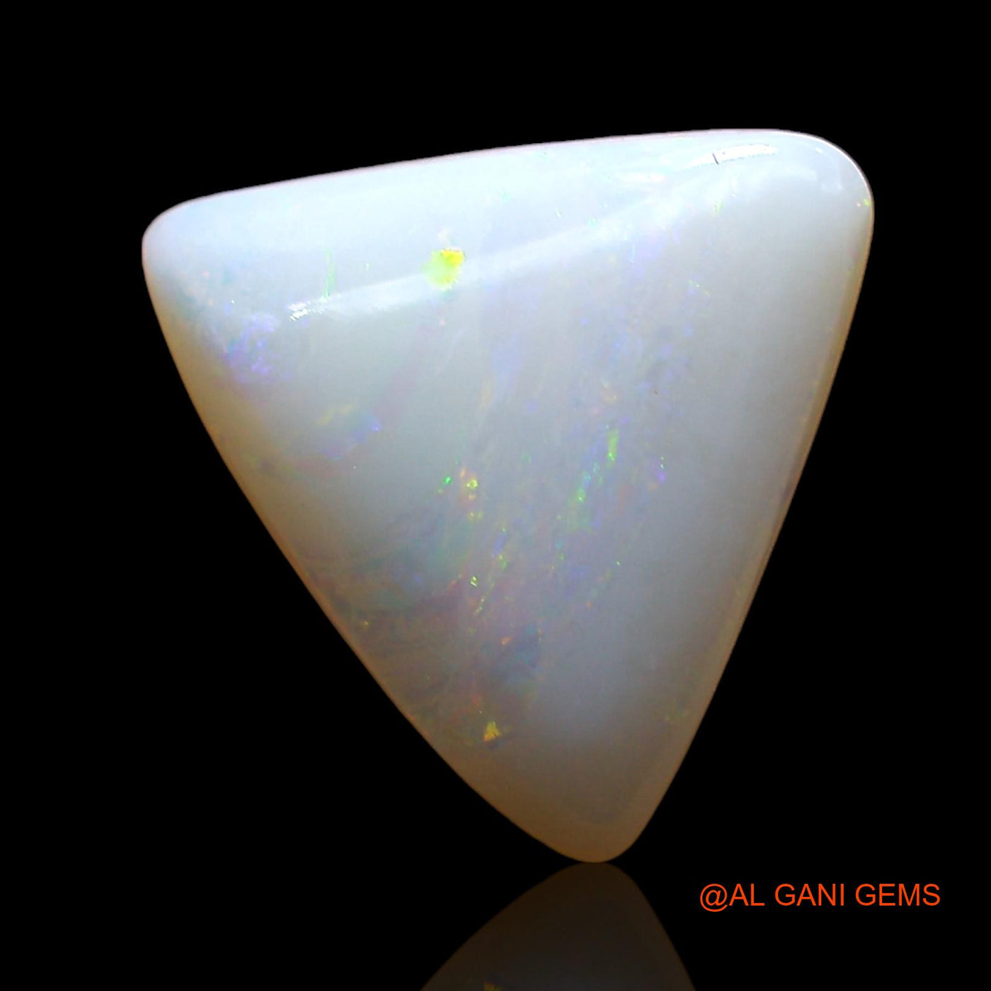 Natural Fire Opal Gemstone 2.00 Cts Loose Trillion Cabochon From Australia 11x11x3 mm AD-557