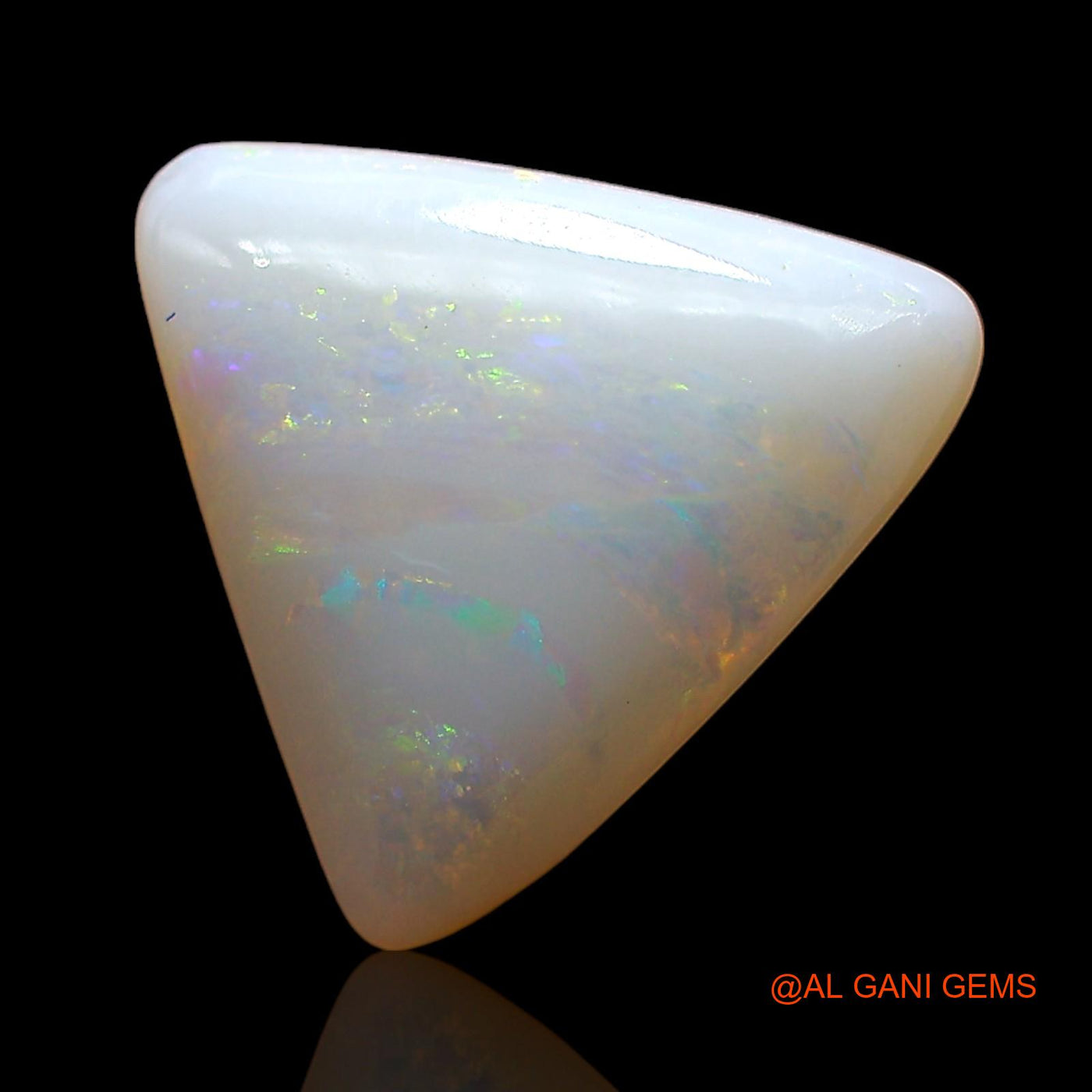 Natural Fire Opal Gemstone 2.00 Cts Loose Trillion Cabochon From Australia 11x11x3 mm AD-557