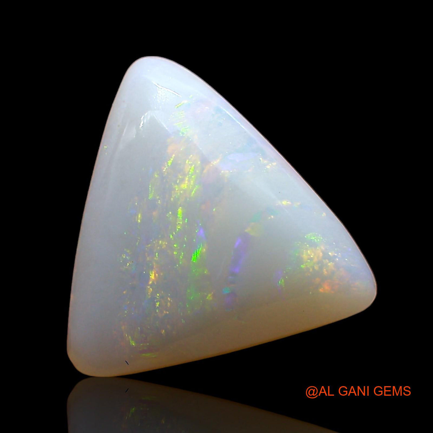 Natural Fire Opal Gemstone 2.00 Cts Loose Trillion Cabochon From Australia 11x11x3 mm AD-557