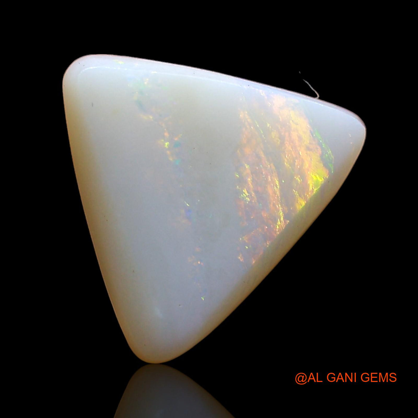 Natural Fire Opal Gemstone 2.00 Cts Loose Trillion Cabochon From Australia 11x11x3 mm AD-557