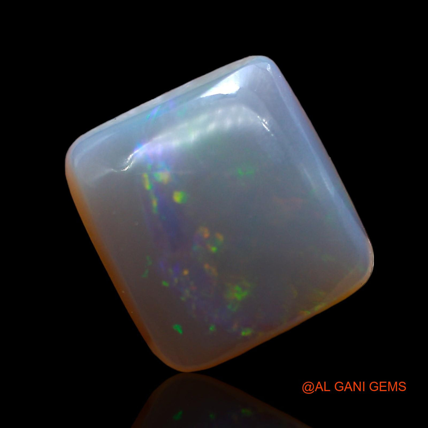 Natural Fire Opal Gemstone 3.00 Cts Loose Square Cabochon From Australia 11x10x4 mm AD-558