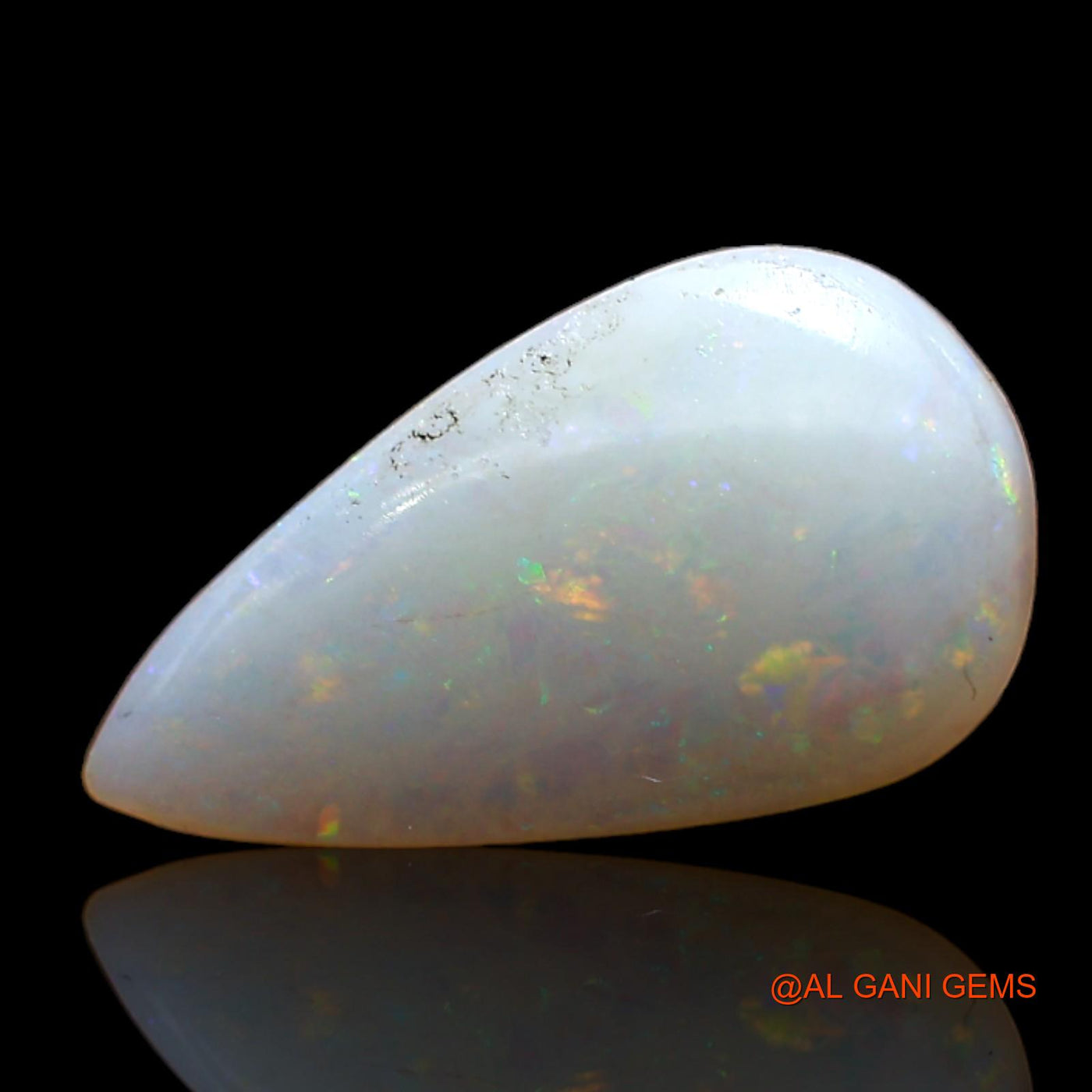 2.00 Cts Natural Australian Fire Opal Loose Gemstone Pear Cabochon 16x9x3 mm AD-55