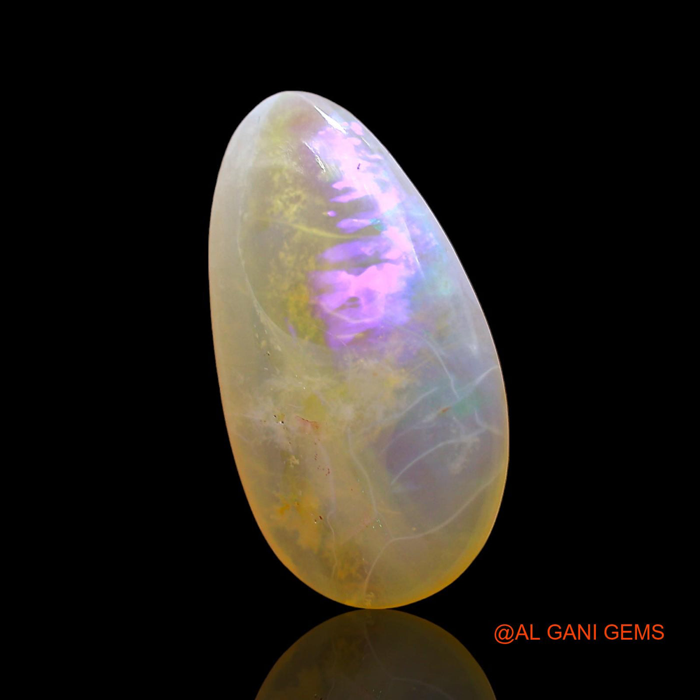 2.00 Cts Natural Australian Fire Opal Fancy Cabochon Loose Gemstone For Jewelry 14x8x3 mm AD-561