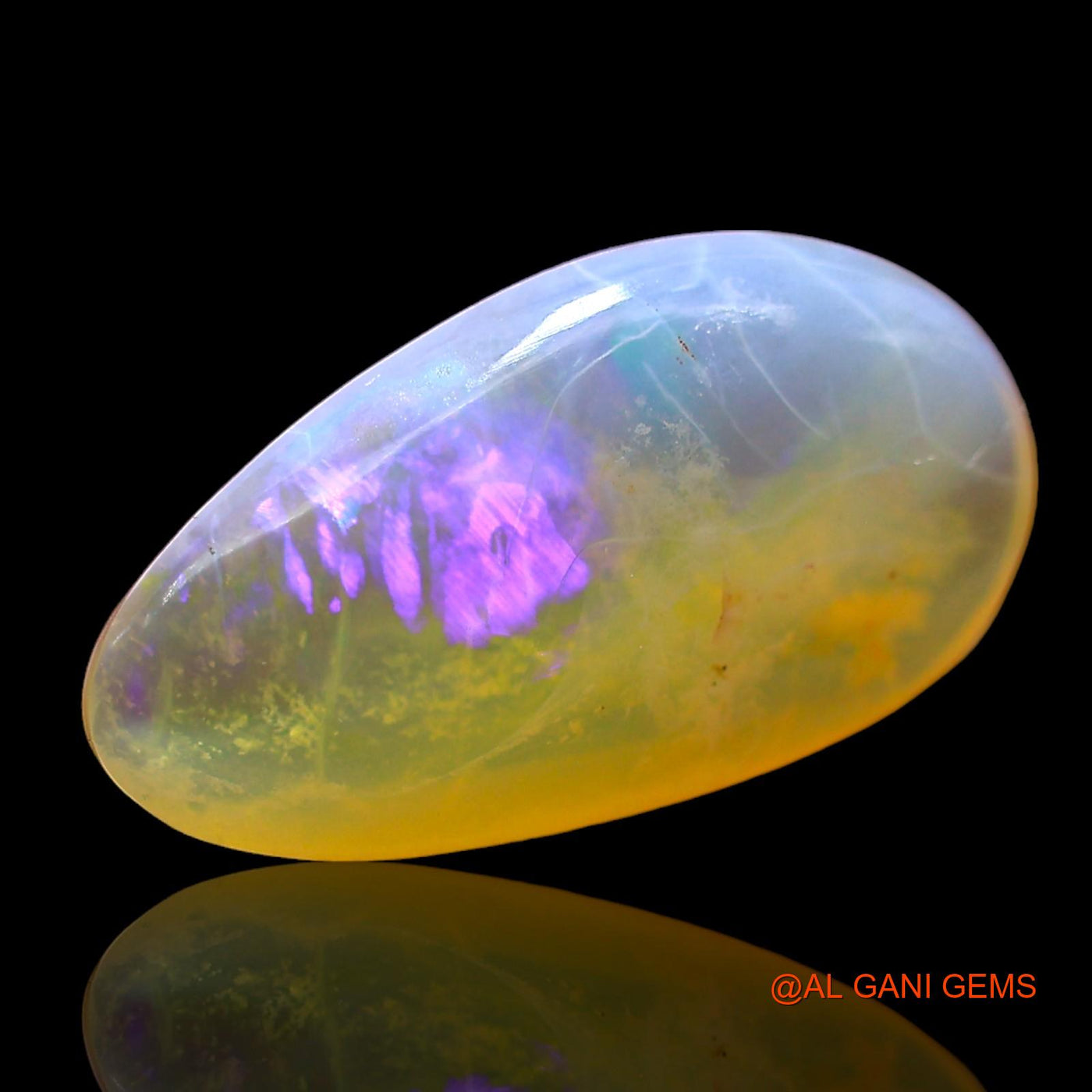 2.00 Cts Natural Australian Fire Opal Fancy Cabochon Loose Gemstone For Jewelry 14x8x3 mm AD-561
