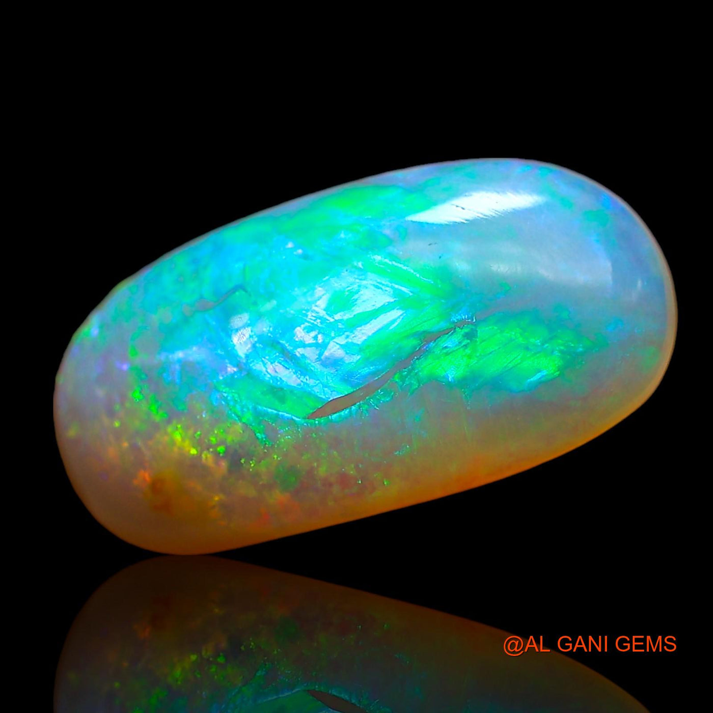 2.00 Cts Natural Australian Fire Opal Loose Gemstone Oval Cabochon 14x7x3 mm AD-562