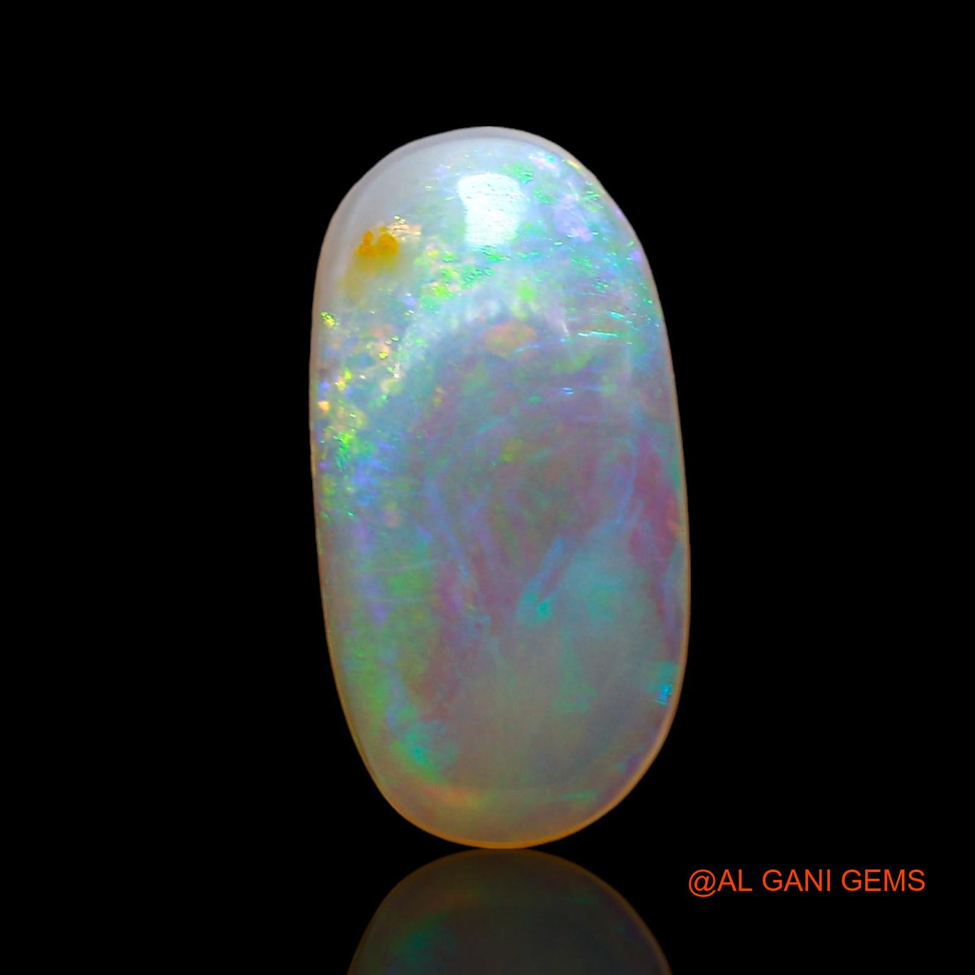 2.00 Cts Natural Australian Fire Opal Loose Gemstone Oval Cabochon 14x7x3 mm AD-562