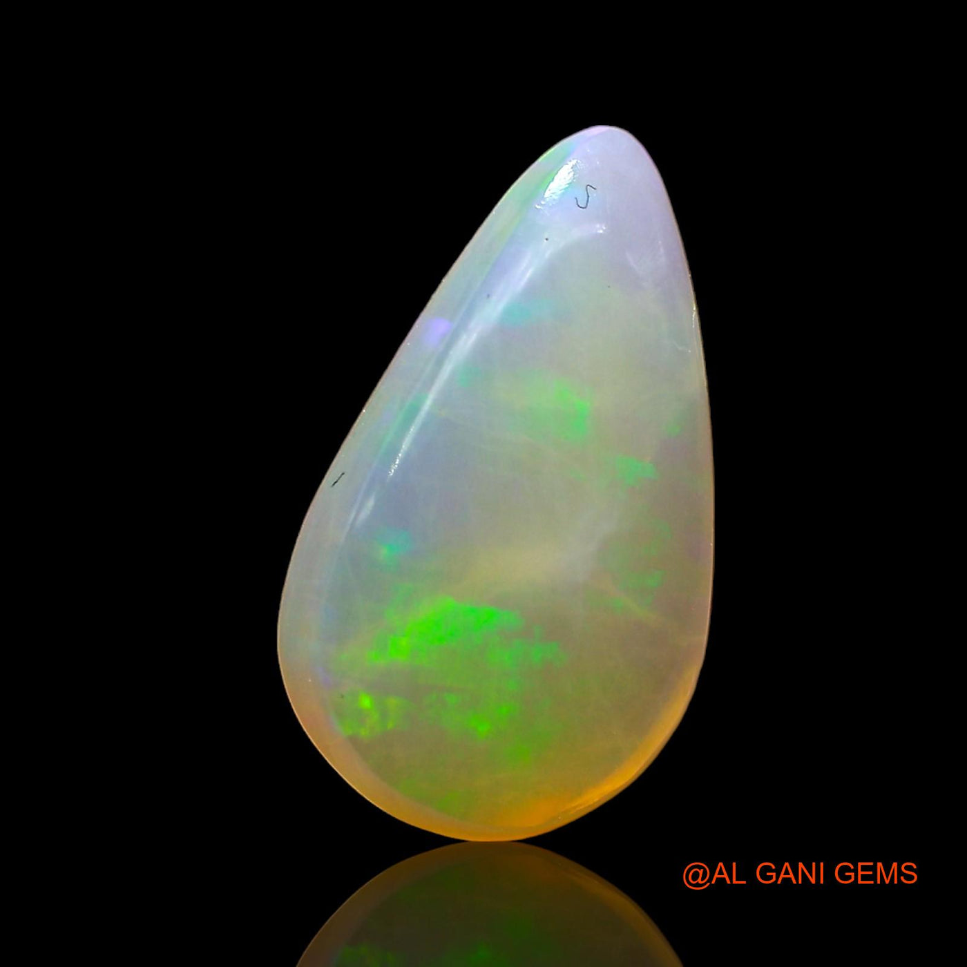 3.00 Cts Natural Australian Fire Opal Loose Gemstone Pear Cabochon 14x8x4 mm AD-566