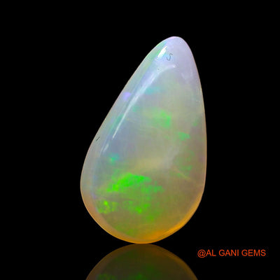 3.00 Cts Natural Australian Fire Opal Loose Gemstone Pear Cabochon 14x8x4 mm AD-566