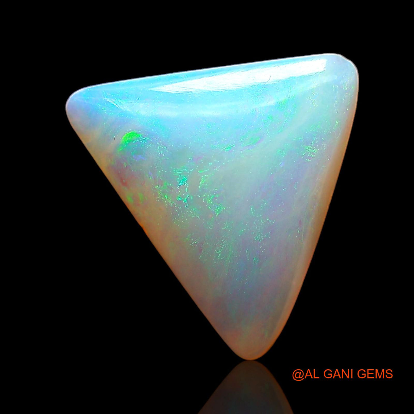 Natural Fire Opal Gemstone 2.00 Cts Loose Trillion Cabochon From Australia 11x10x3 mm AD-567