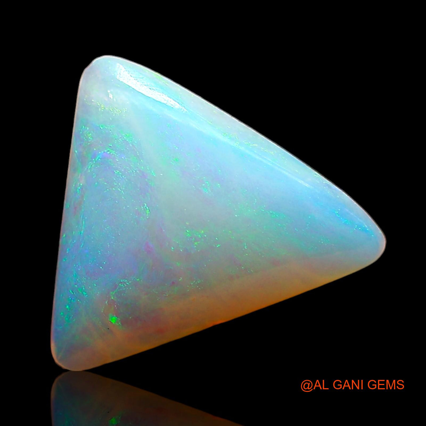 Natural Fire Opal Gemstone 2.00 Cts Loose Trillion Cabochon From Australia 11x10x3 mm AD-567