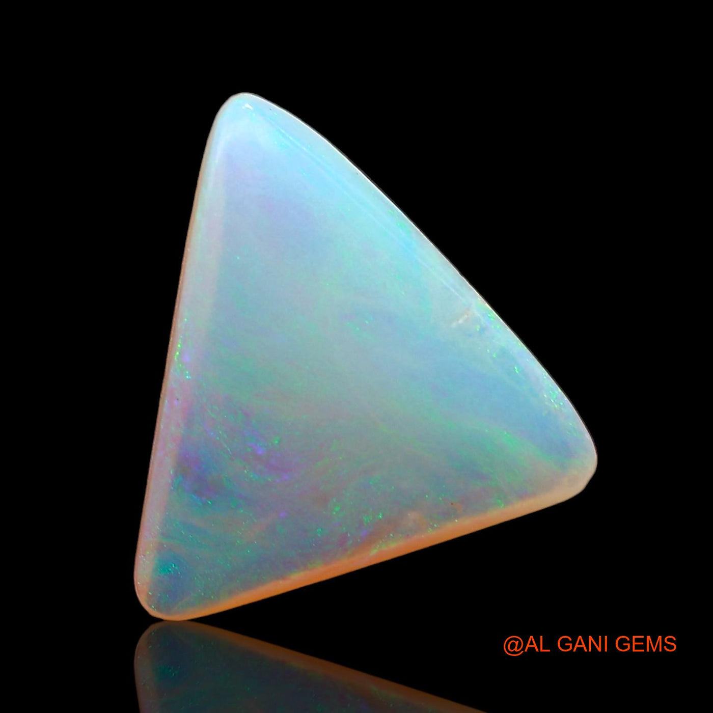 Natural Fire Opal Gemstone 2.00 Cts Loose Trillion Cabochon From Australia 11x10x3 mm AD-567