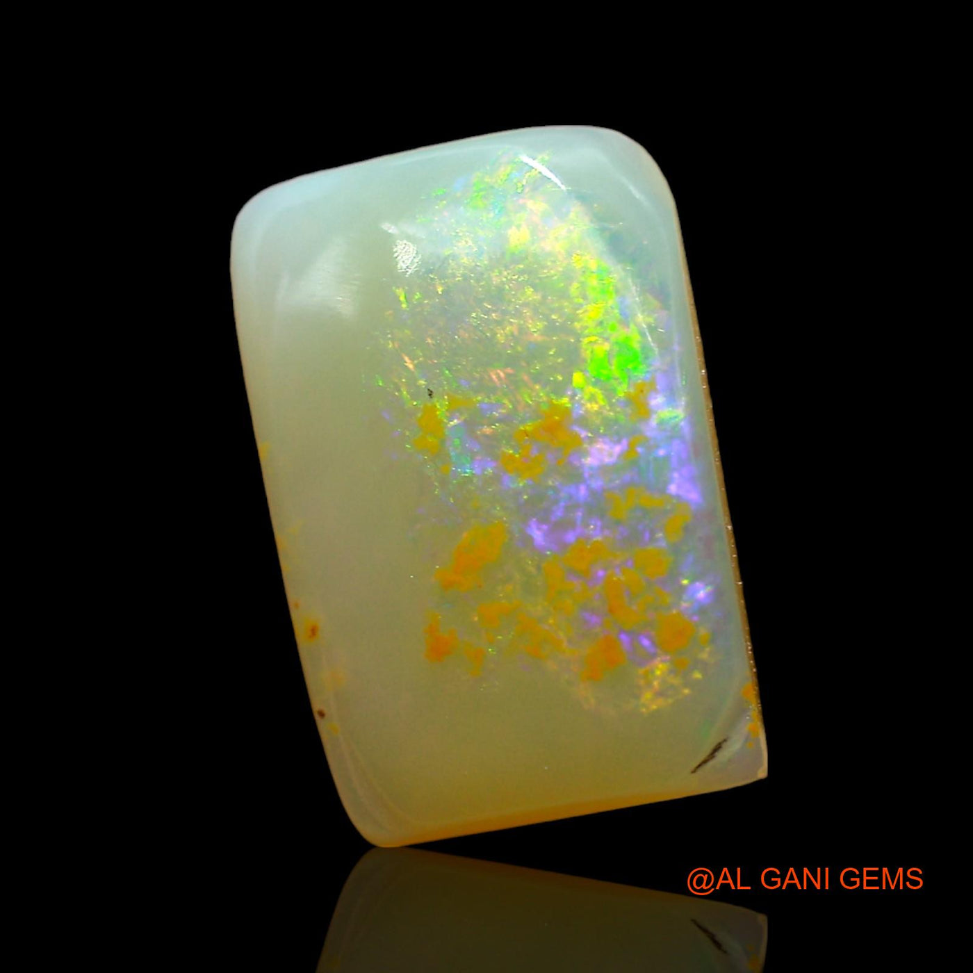 2.00 Cts Unheated Australian Fire Opal Loose Gemstone Square Cabochon Natural 12x8x3 mm AD-568