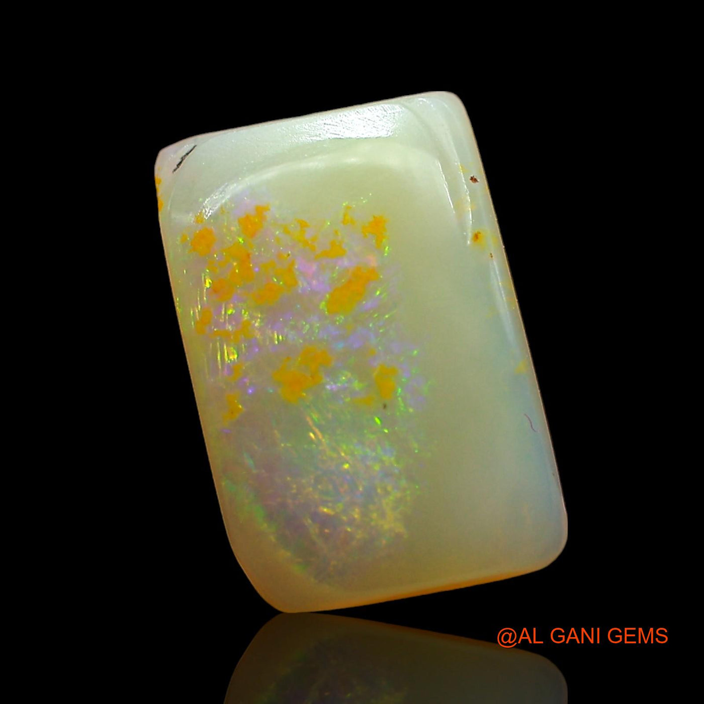 2.00 Cts Unheated Australian Fire Opal Loose Gemstone Square Cabochon Natural 12x8x3 mm AD-568