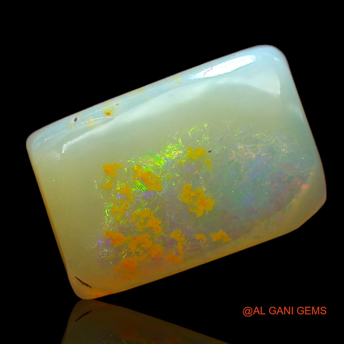 2.00 Cts Unheated Australian Fire Opal Loose Gemstone Square Cabochon Natural 12x8x3 mm AD-568
