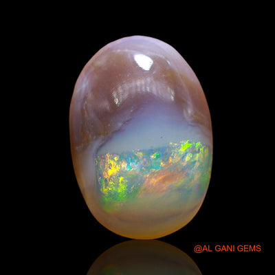 2.00 Cts Unheated Australian Fire Opal Loose Gemstone Oval Cabochon Natural 12x9x3 mm AD-570
