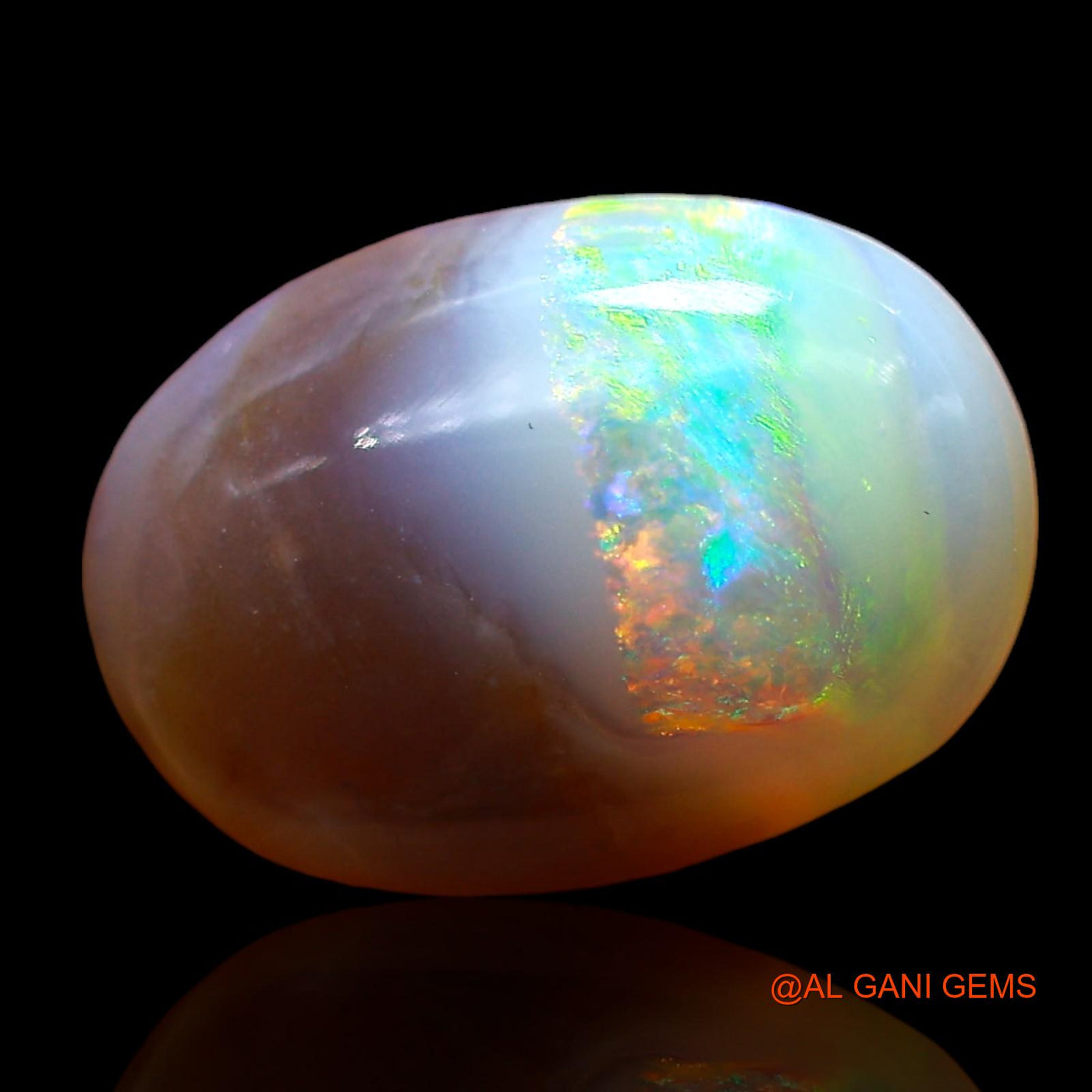 2.00 Cts Unheated Australian Fire Opal Loose Gemstone Oval Cabochon Natural 12x9x3 mm AD-570