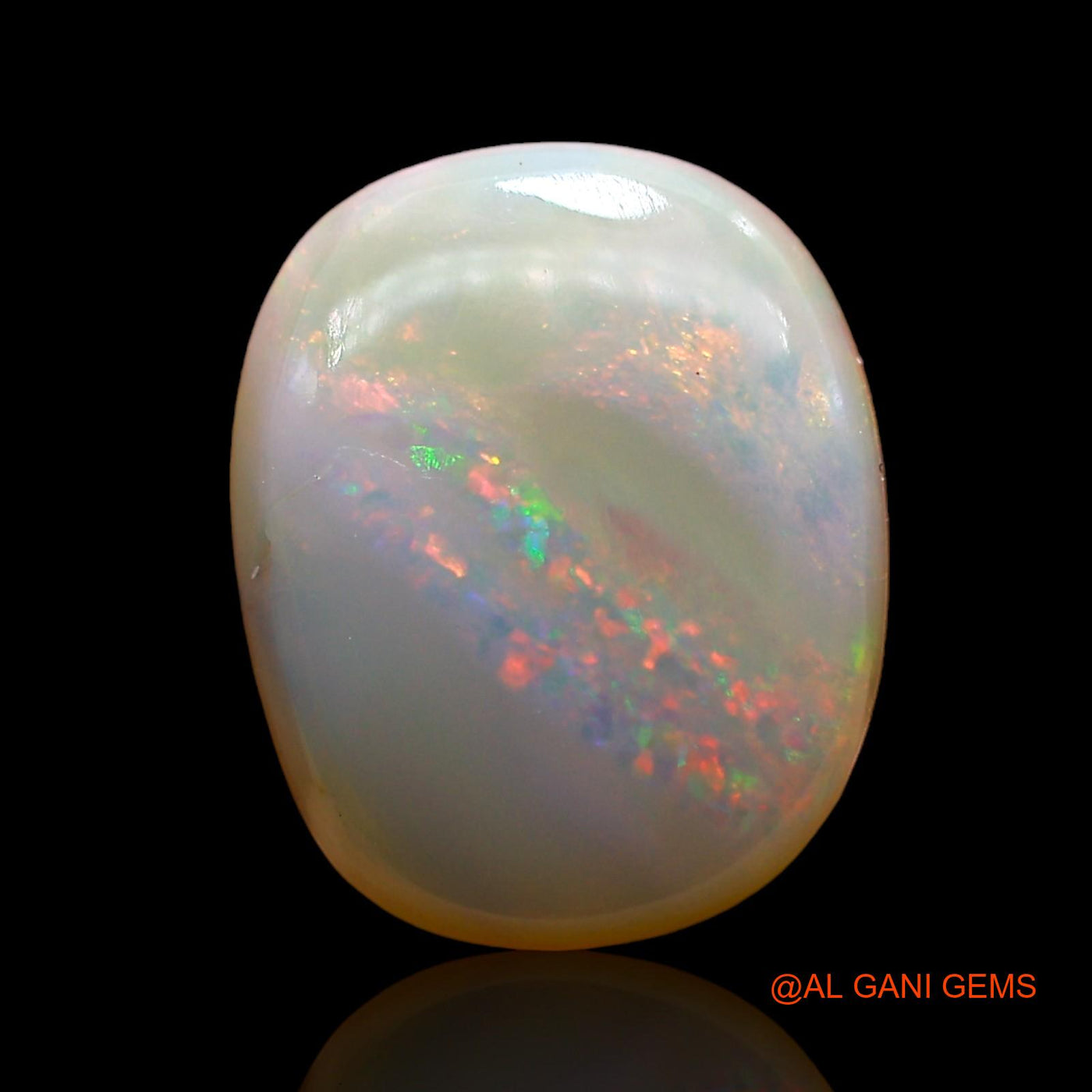 3.00 Cts Natural Australian Fire Opal Loose Gemstone Oval Cabochon 12x9x4 mm AD-571