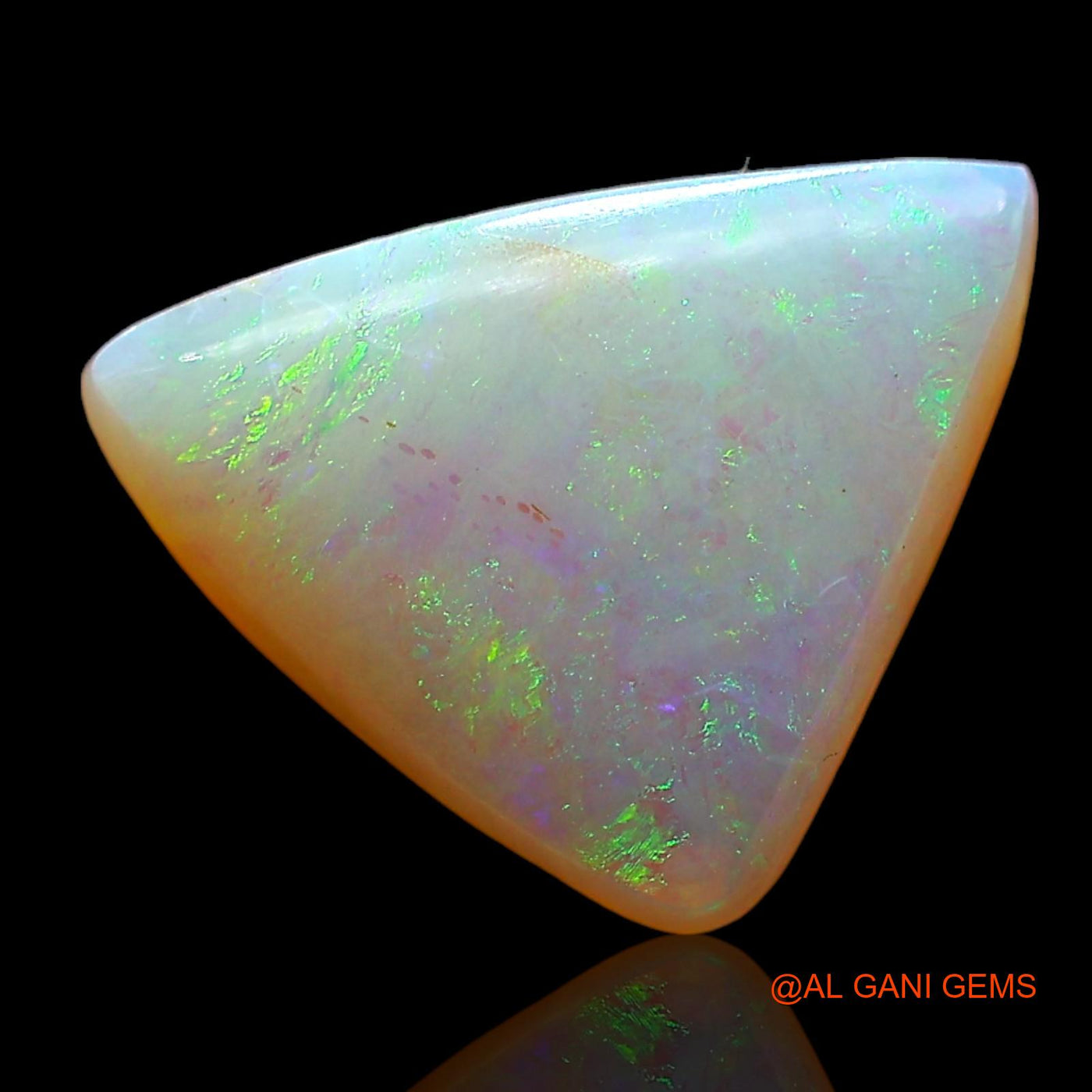 2.00 Cts Natural Australian Fire Opal Loose Gemstone Trillion Cabochon 11x9x3 mm AD-573