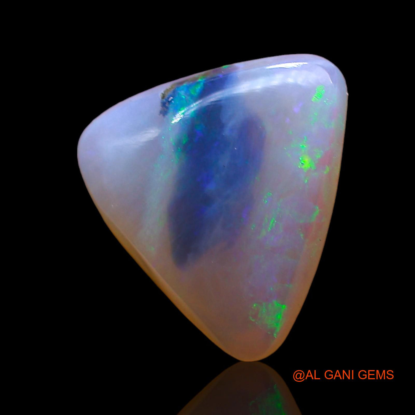 Natural Fire Opal Gemstone 3.00 Cts Loose Trillion Cabochon From Australia 11x10x4 mm AD-574